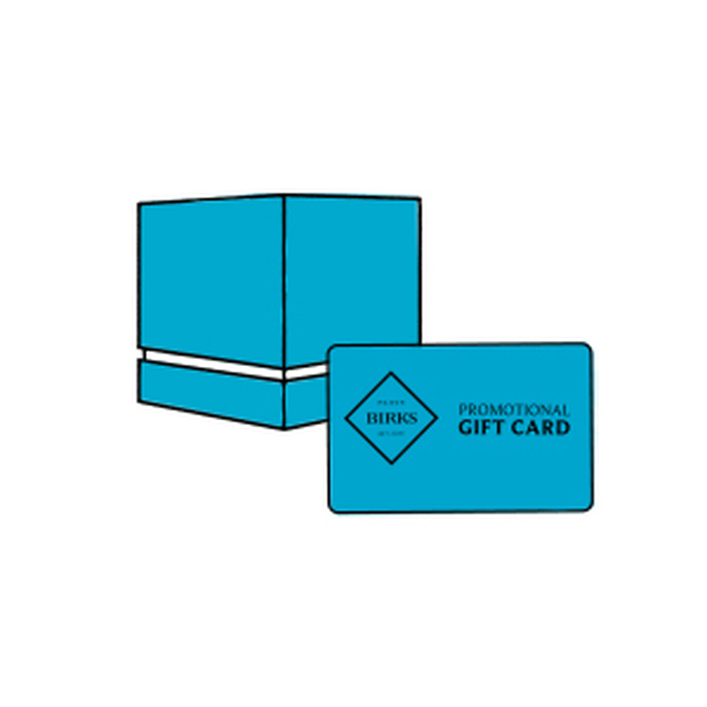 Illustration d'une bo&icirc;te bleu de Maison Birks.